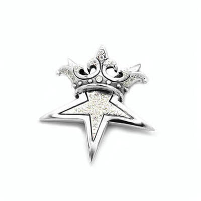 STAR PENDANT w/ CROWN & PAVÉ CZ