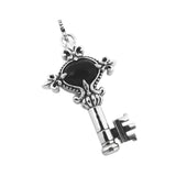 VENUS FLEUR DES LIS KEY PENDANT w/ ONYX