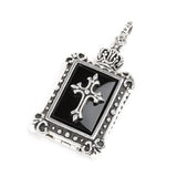 PICTURE FRAME LOCKET w/ CROSS PENDANT