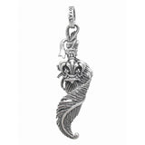 TWISTED FEATHER PENDANT w/ CROWN