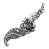 TWISTED FEATHER PENDANT w/ CROWN