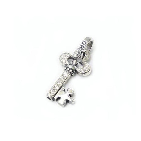CORINTHIAN KEY PENDANT w/ PAVÉ CZ