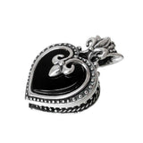 MAGESTIQUE HEART LOCKET PENDANT w/ ONYX