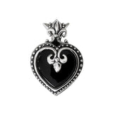 MAGESTIQUE HEART LOCKET PENDANT w/ ONYX