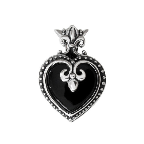 MAGESTIQUE HEART LOCKET PENDANT w/ ONYX