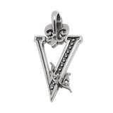 FLEUR-DE-LYS VOYEUR PENDANT w/ CROWN
