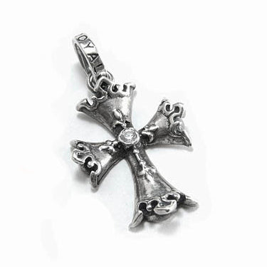 CARMELENGO CROSS CHARM PENDANT w/ CZ