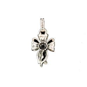 RIBBON BOW PENDANT w/ CZ