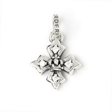 SMALL HARMONY CROSS PENDANT w/ CROWN & SIDE CZS