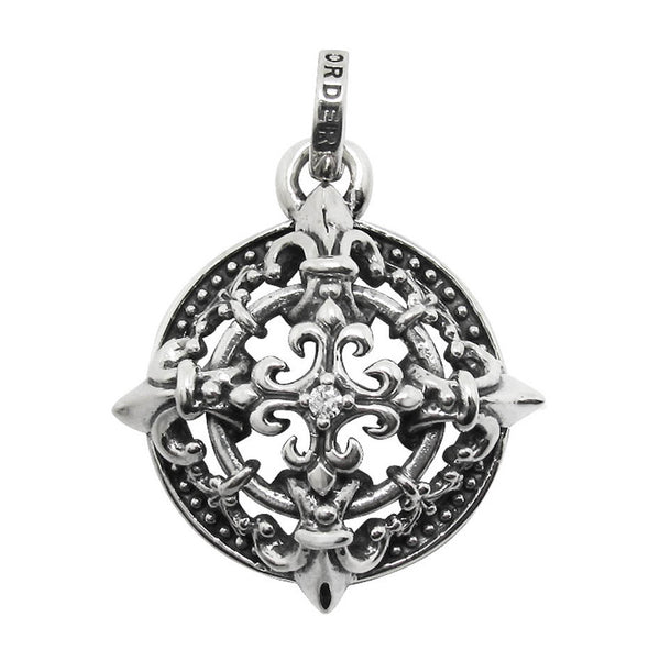 FLEUR DES LIS CROSS MEDALLION PENDANT