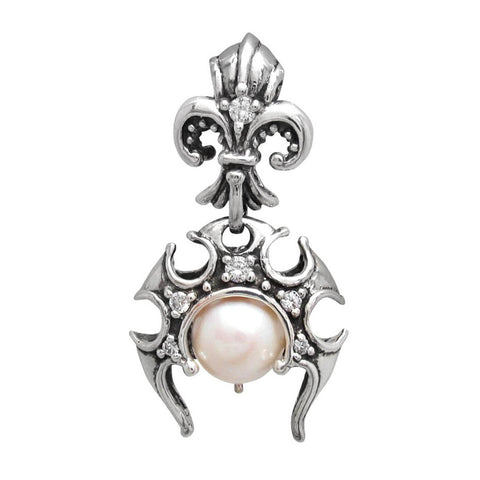 RUE ROYALE CRESTED PEARL PENDANT
