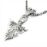 TRAPEZE CROSS PENDANT w/ CZ