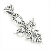 TRAPEZE CROSS PENDANT w/ CZ