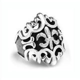 BIG FLEUR DE LIS RING w/ PAVÉ DIAMONDS