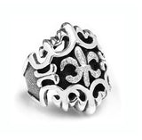 BIG FLEUR DE LIS RING w/ PAVÉ DIAMONDS