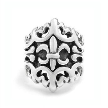 BIG FLEUR DE LIS RING