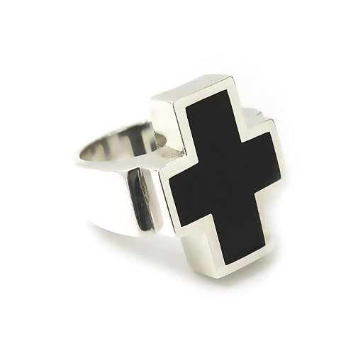 GODFATHER CROSS RING w/ SEMIPRECIOUS STONES
