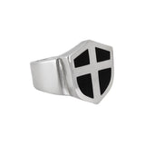 SERPICO SHIELD & CROSS RING w/ SEMIPRECIOUS STONE