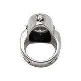 GOD OVAL RING w/ CZ