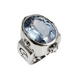 GOD OVAL RING w/ CZ