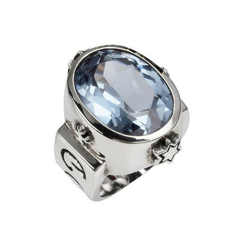 GOD OVAL RING w/ CZ