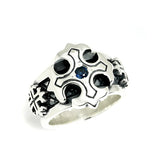 TRIPLE CROSS RING w/ ONE CZ