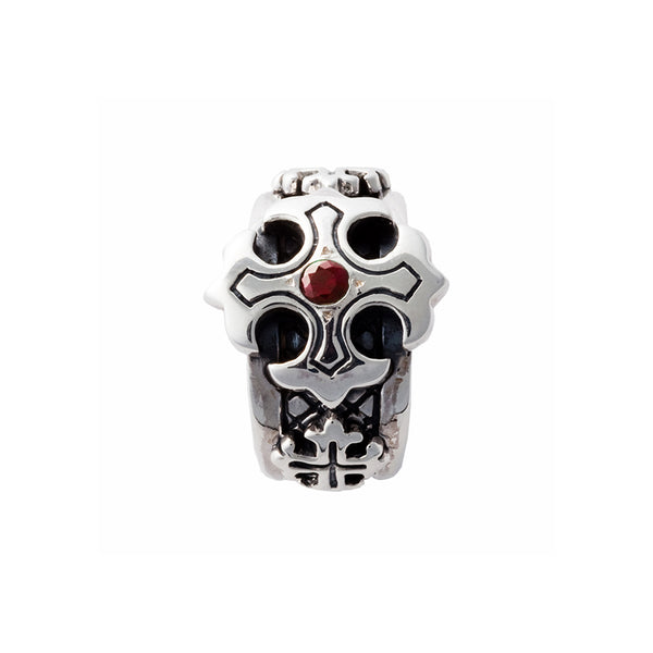 TRIPLE CROSS RING w/ ONE PRECIOUS STONE