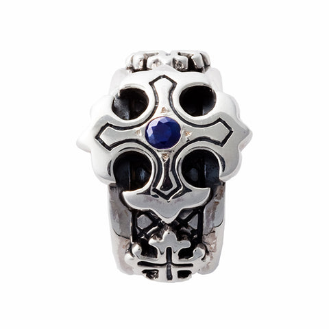 TRIPLE CROSS RING w/ ONE PRECIOUS STONE