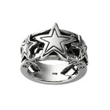 TRIPLE STAR MESH RING