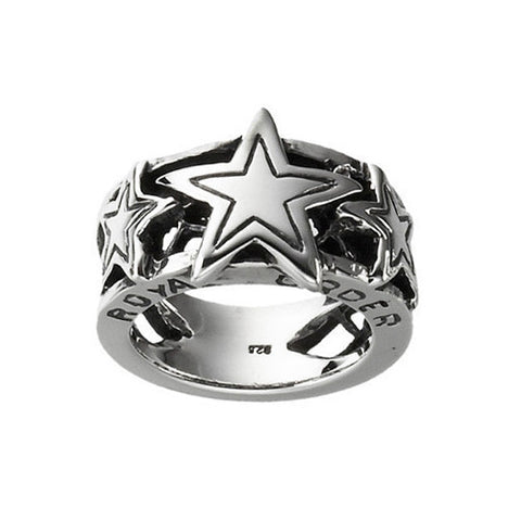 TRIPLE STAR MESH RING