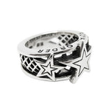TRIPLE STAR MESH RING