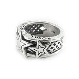 TRIPLE STAR MESH RING