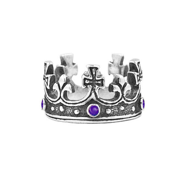 REGAL CROWN RING w/ PRECIOUS STONES