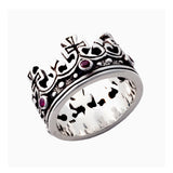 REGAL CROWN RING w/ PRECIOUS STONES