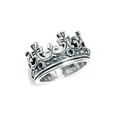 REGAL CROWN RING w/ PRECIOUS STONES
