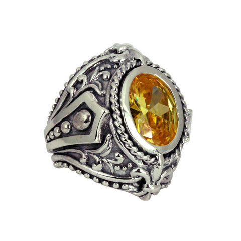 LARGE TABERNACLE RING w/ CZ