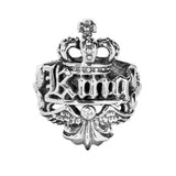 KING CROWN RING w/ CZ