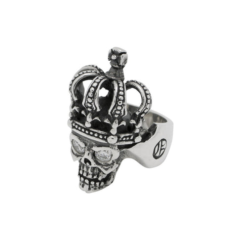 RO KING SKULL RING w/ CZ EYES