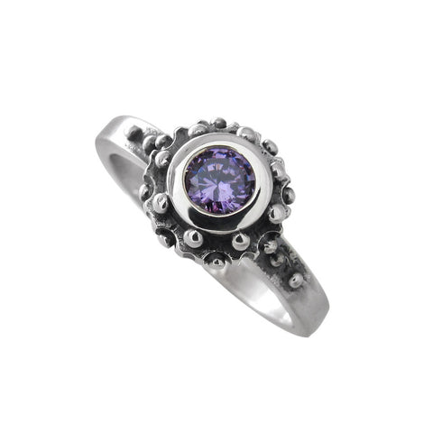 TINY SUNSHINE RING w/ CZ