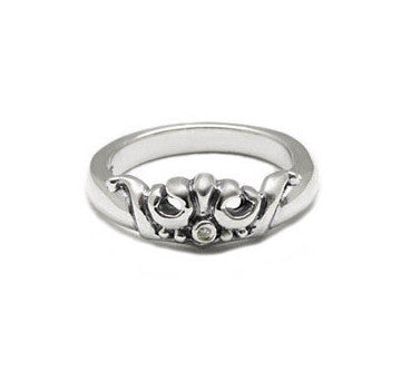 MARIE CROWN RING w/ PRECIOUS STONE