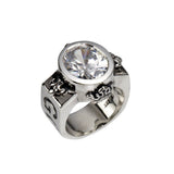 DEMI GOD OVAL RING w/ CZ