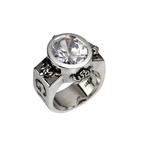 DEMI GOD OVAL RING w/ CZ