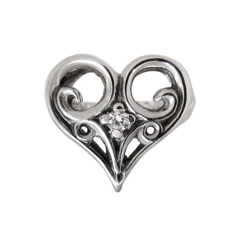 ALLEGRA HEART RING w/ CZ