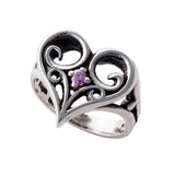 ALLEGRA HEART RING w/ PRECIOUS STONE