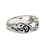 STAR HEART BAND RING