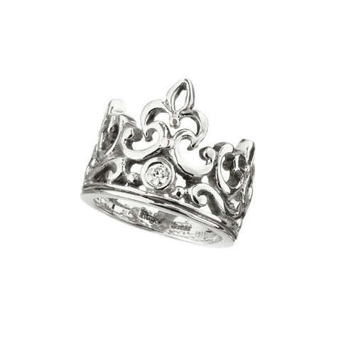 OPEN TIARA RING w/ CZ