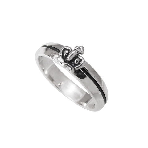 TINY CROWN BAND RING