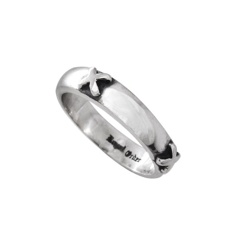TINY X BAND RING