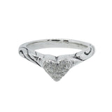 RIBBON TIARA BAND w/ HEART & PAVÉ CZs