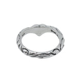 RIBBON TIARA BAND w/ HEART & CZs